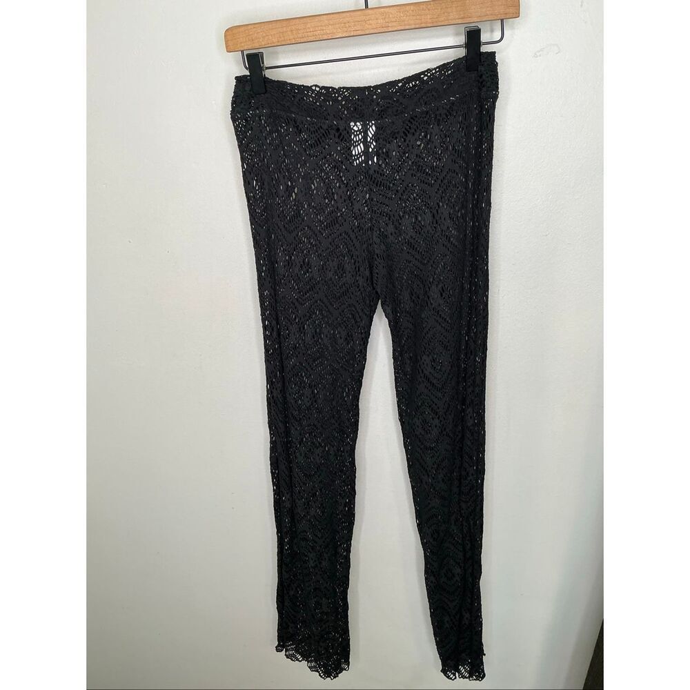 Becca Amore Lace Swim Cover Up Pants | Black in Small - Picture 3 of 6